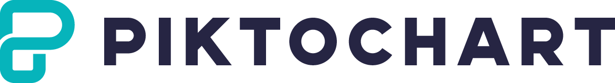 Piktochart Academy logo with a modern design. Piktochart Academy is a platform that offers online courses and resources for visual communication and design. The background is plain white, creating a clean and focused learning environment.